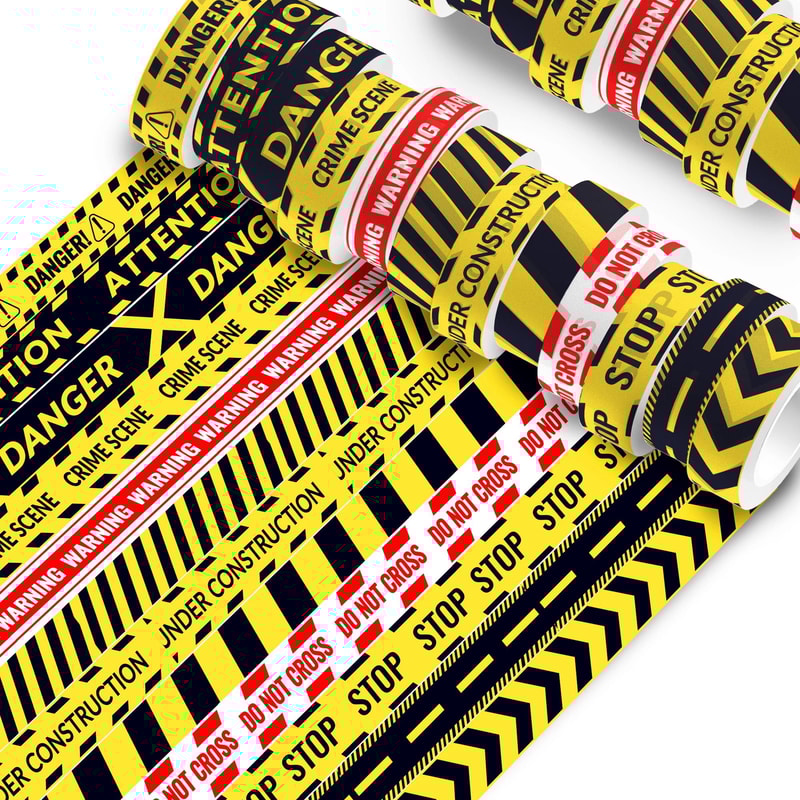 Construction Zone Caution Washi Tape Set 3
