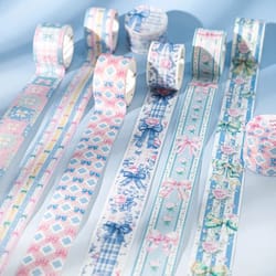 classic plaid texture washi tape set