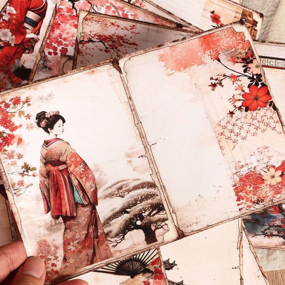 Oriental Cherry Blossom DIY Scrapbook Kit 5