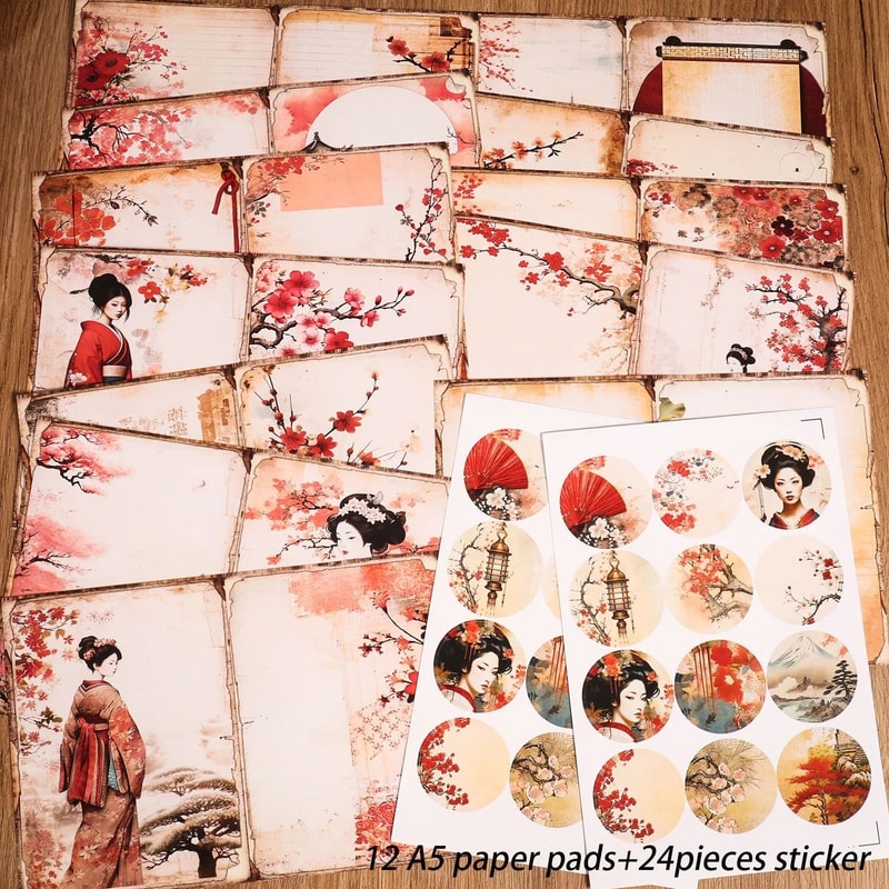 Oriental Cherry Blossom DIY Scrapbook Kit 6
