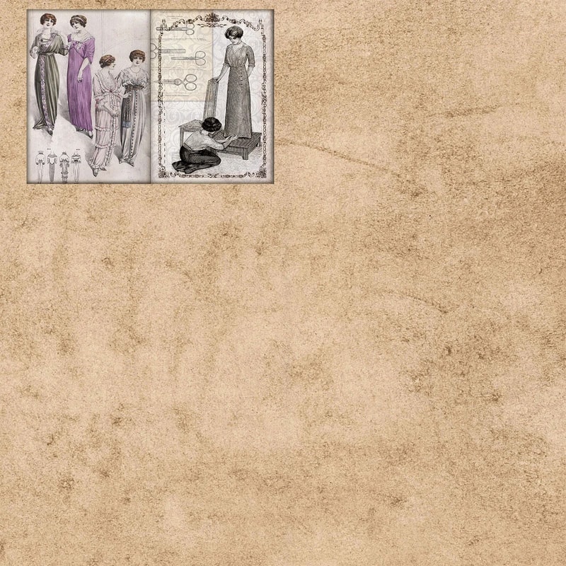 Vintage Fashion Poses Background Journaling Sheets 1