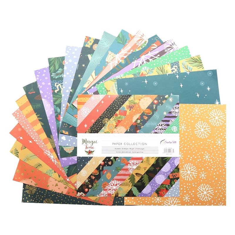 Designer Christmas Pattern Scrapbooking Paper Pack 0