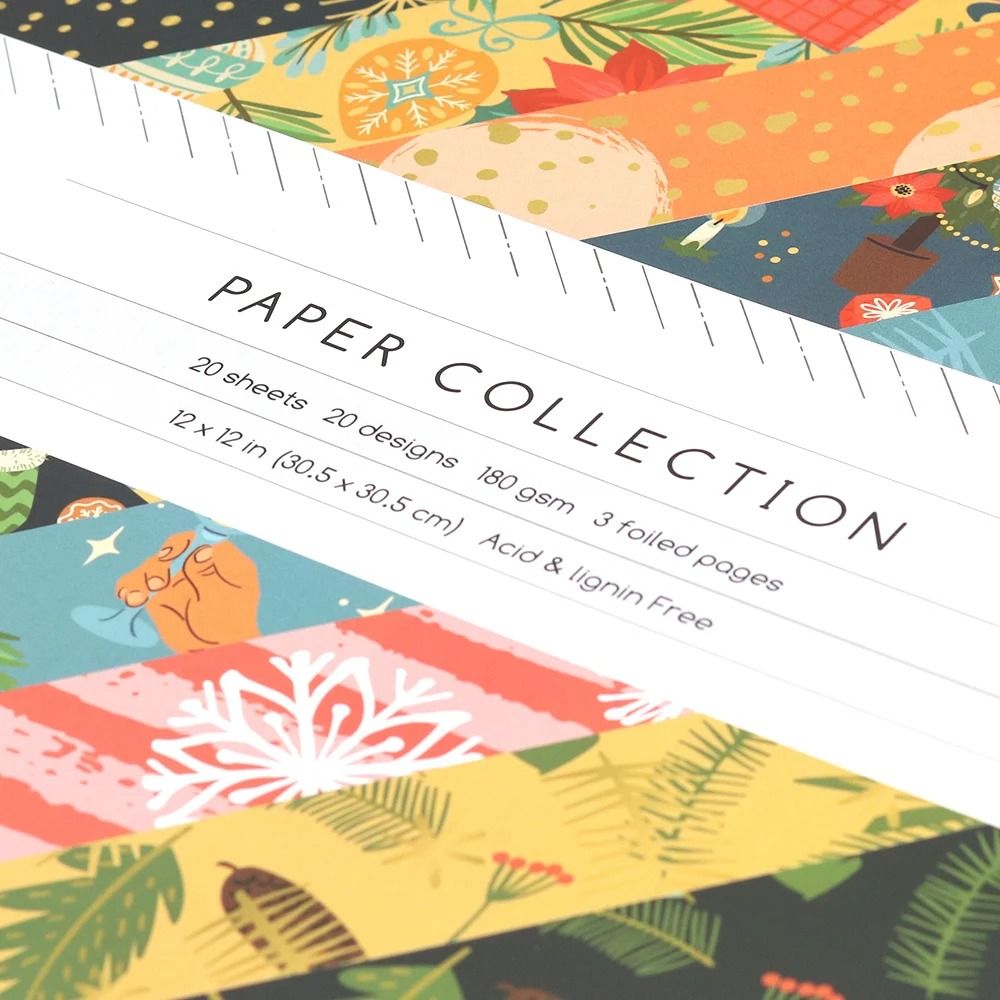 Designer Christmas Pattern Scrapbooking Paper Pack 2