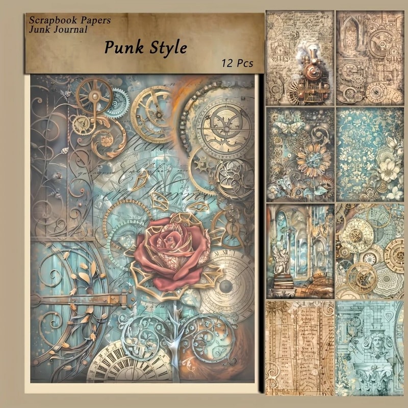 Rebellious Punk Style Scrapbook Paper Collection 5