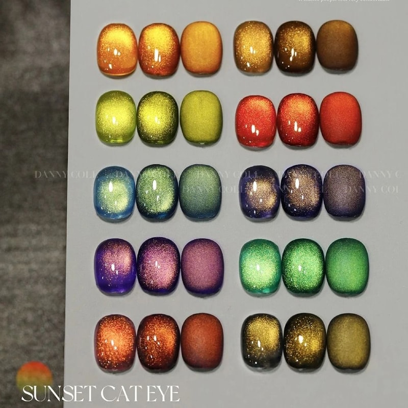 Autumn Winter Cats Eye Gel Nail Polish Set 4