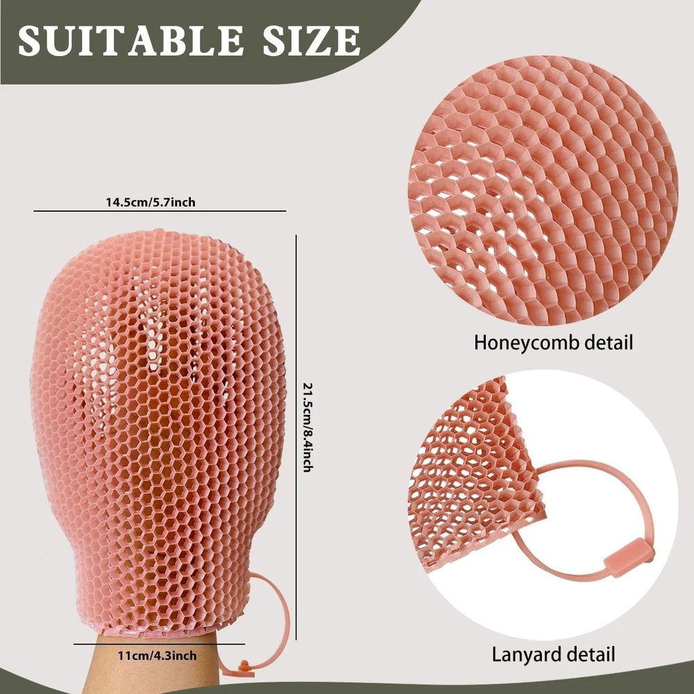 Honeycomb TPU Gentle Scrubbing Gloves 2