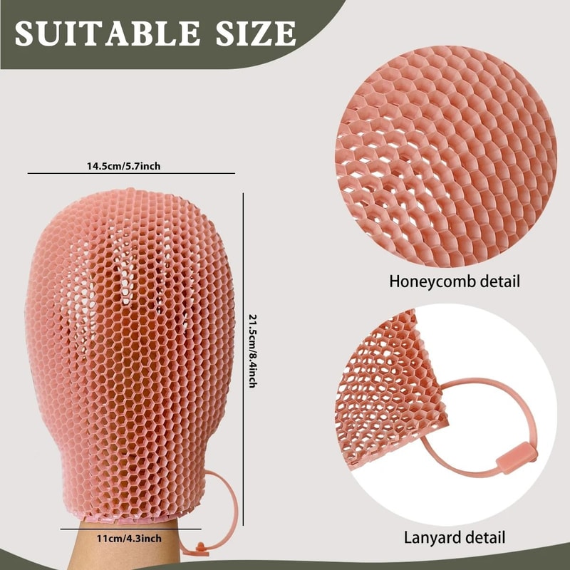Honeycomb TPU Gentle Scrubbing Gloves 2