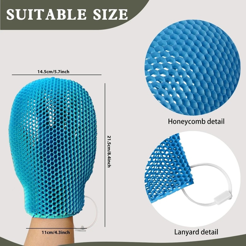 Honeycomb TPU Gentle Scrubbing Gloves 8