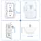 Universal Plug Power Strip, 6 AC Outlets & 4 USB Ports | Surge Protection & Fast Charging