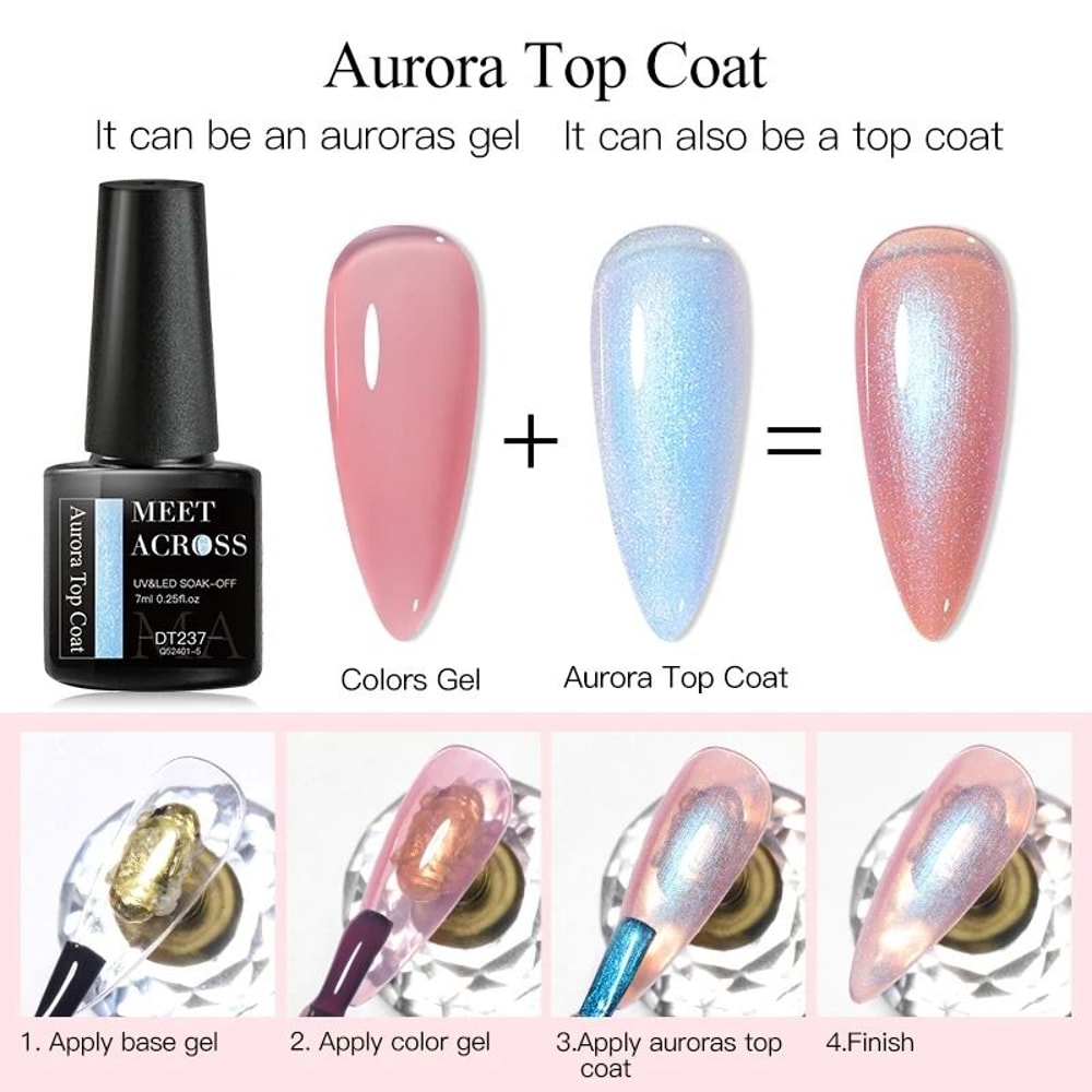 Aurora Reflective Glitter Finishing Gel 2