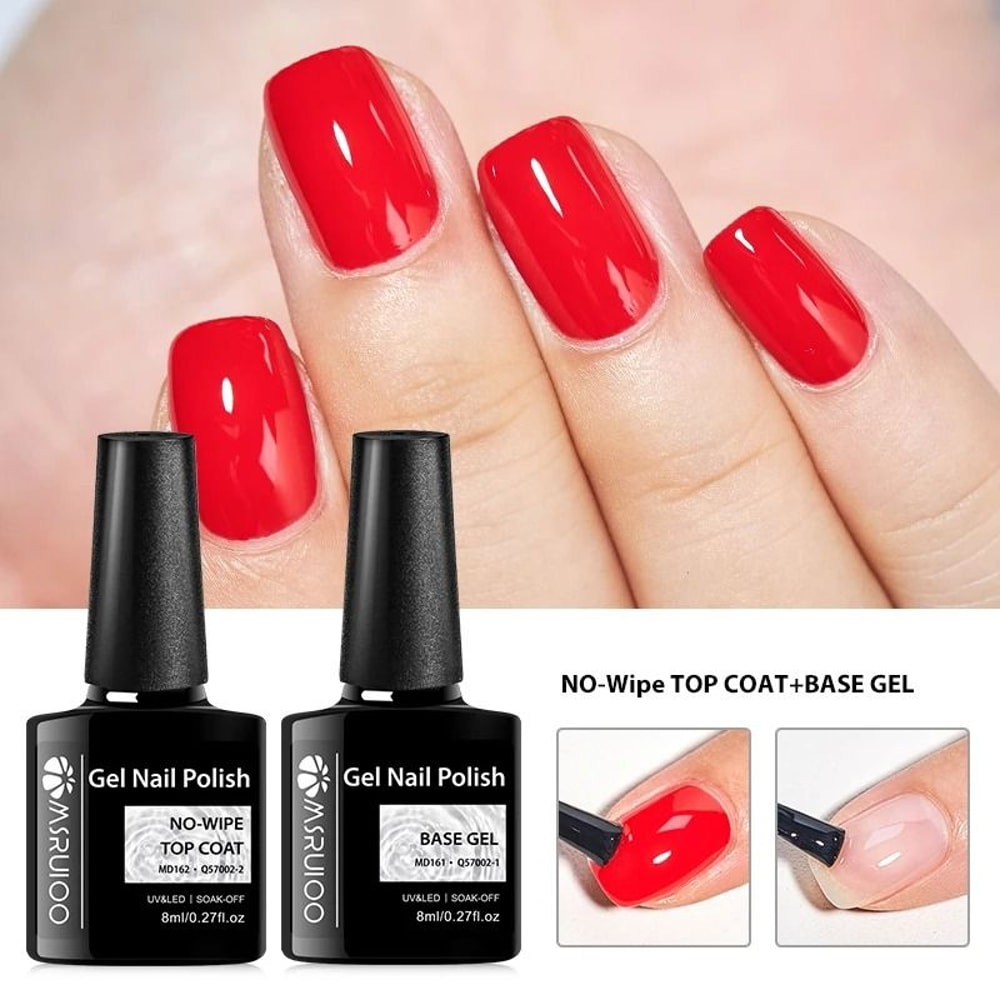 8ml Essential Base And Finishing Gel Set 4