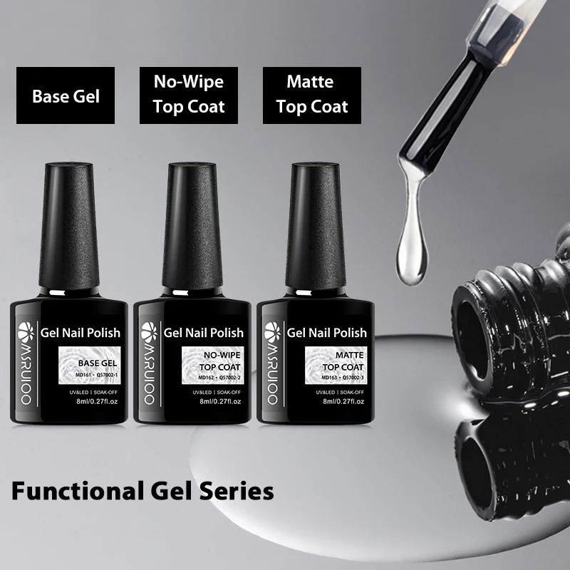 8ml Essential Base And Finishing Gel Set 5