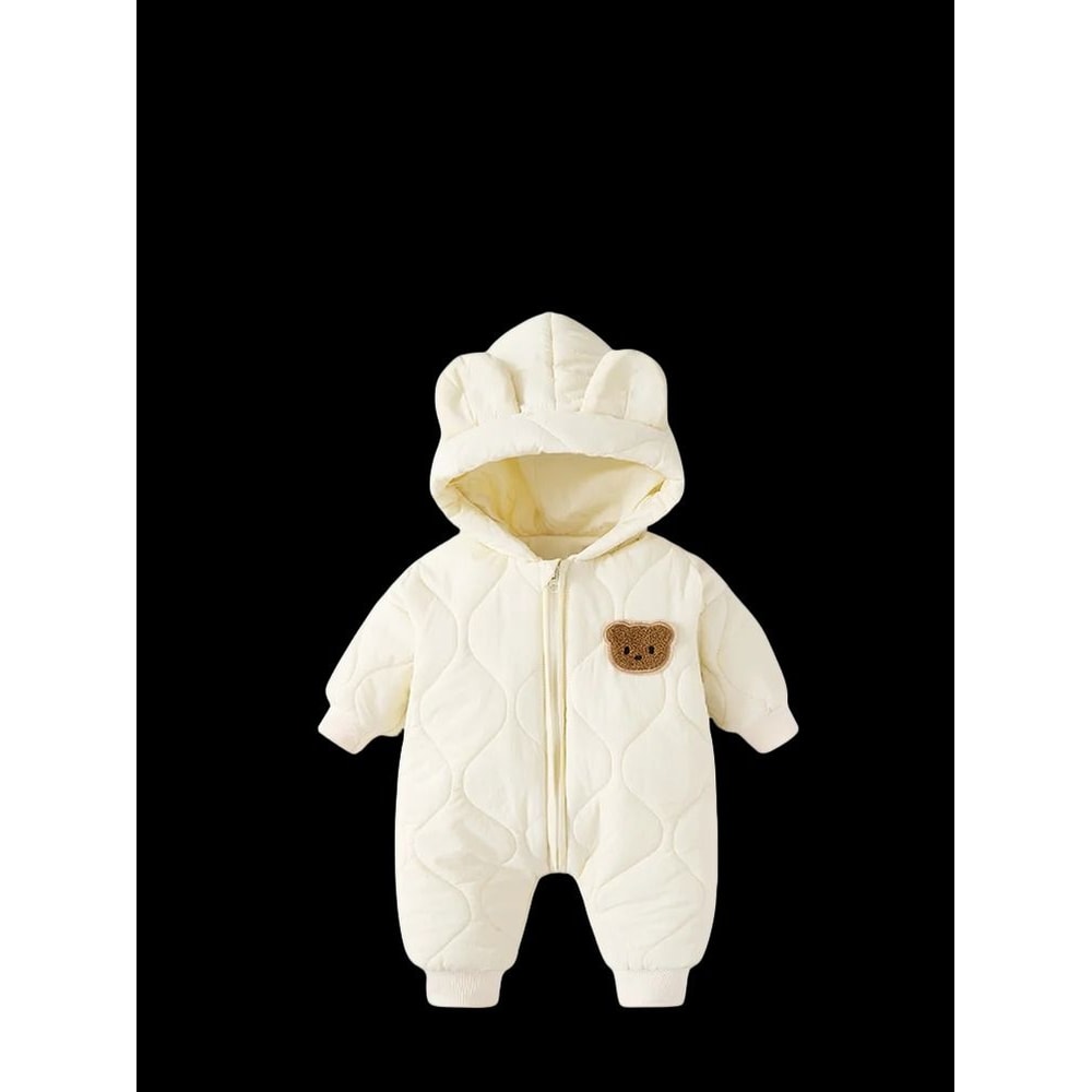Cartoon Hooded FleecePadded Baby Snowsuit 2