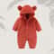 Winter Warm Fleece Bear Ear Romper 10