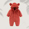 Winter Warm Fleece Bear Ear Romper 10