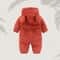 Winter Warm Fleece Bear Ear Romper 2