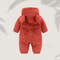 Winter Warm Fleece Bear Ear Romper 2