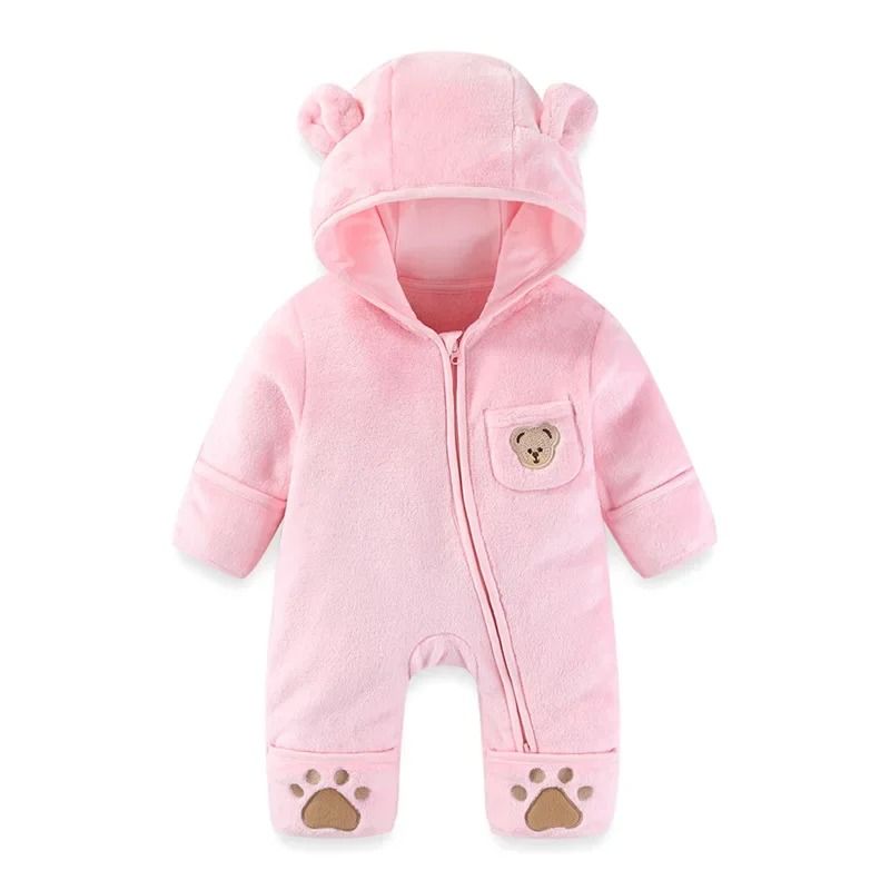 Thickened Fleece Bear Paw Jumpsuit 8