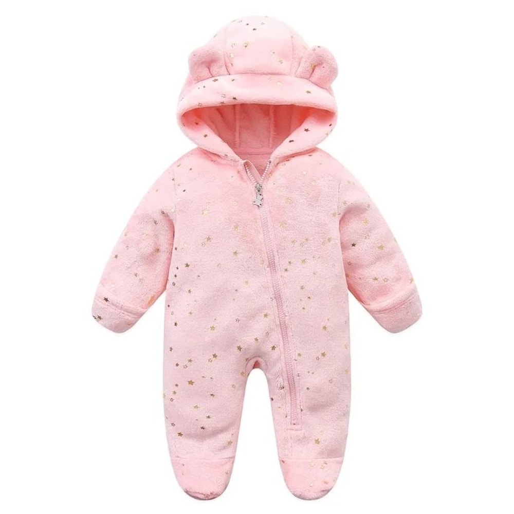 Thickened Fleece Bear Paw Star Jumpsuit 10