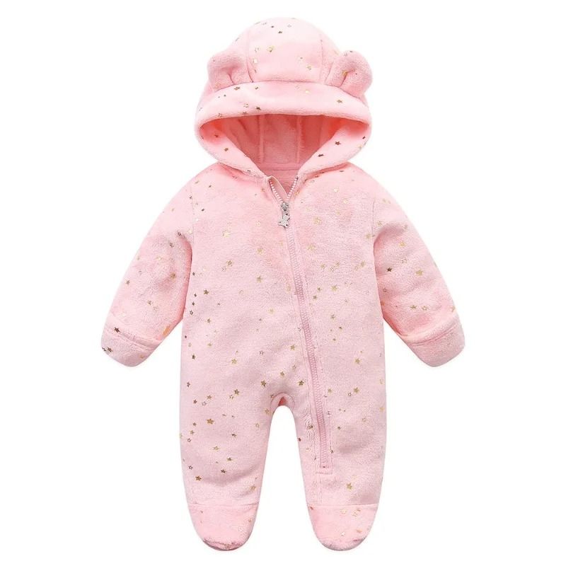 Thickened Fleece Bear Paw Star Jumpsuit 10