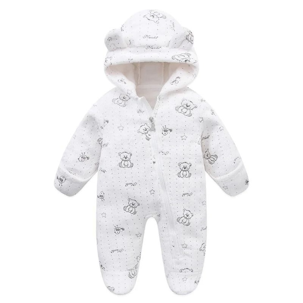 Thickened Fleece Bear Paw Star Jumpsuit 6