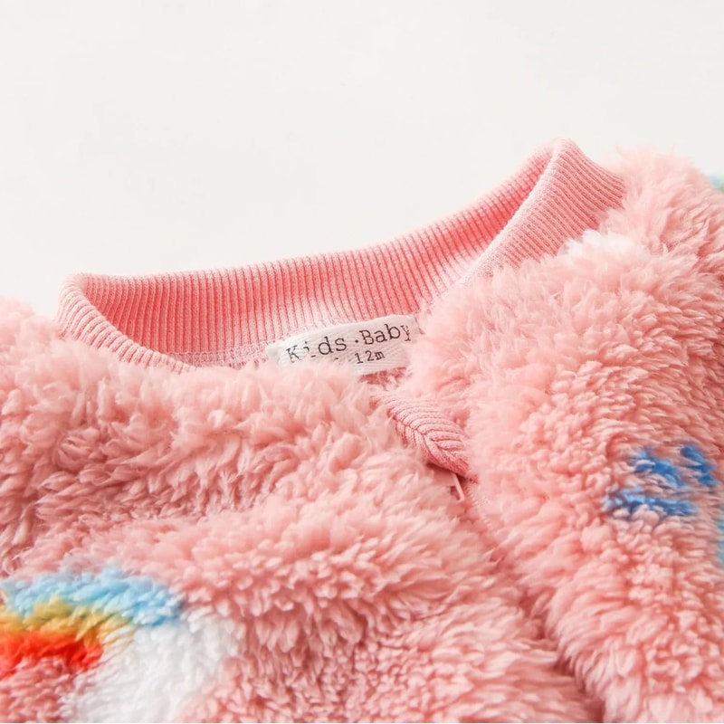 Rainbow Cloud Fluffy FleeceLined Jumpsuit 3