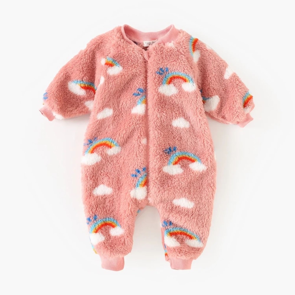 Rainbow Cloud Fluffy FleeceLined Jumpsuit 6