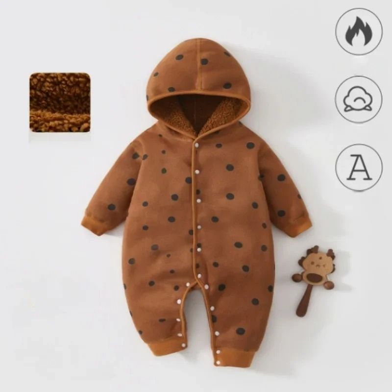 Newborn DoubleWear Hooded Cotton Jumpsuit 6