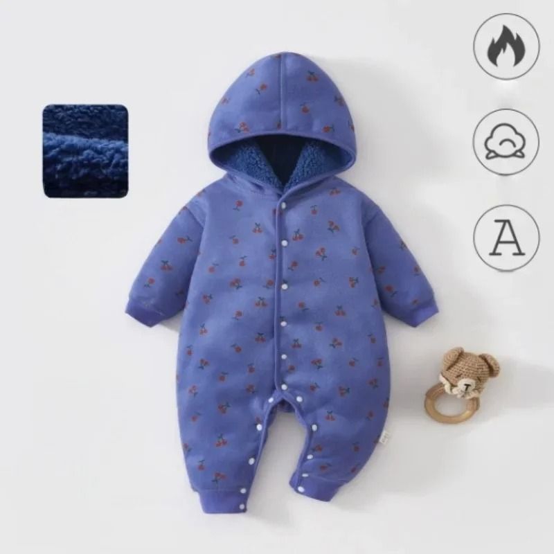 Newborn DoubleWear Hooded Cotton Jumpsuit 7