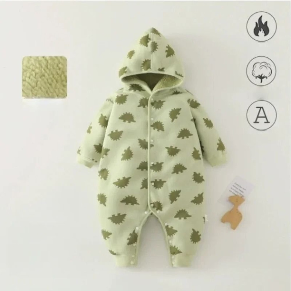 Newborn DoubleWear Hooded Cotton Jumpsuit 8