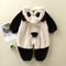Cartoon Panda Bunny Winter Fleece Romper 2