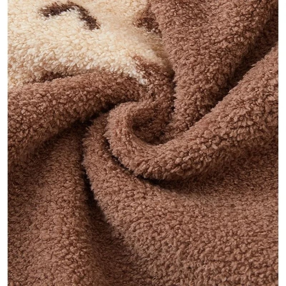 Autumn Winter Cute Animal Print Hooded Romper 4