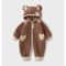 Autumn Winter Cute Animal Print Hooded Romper 8