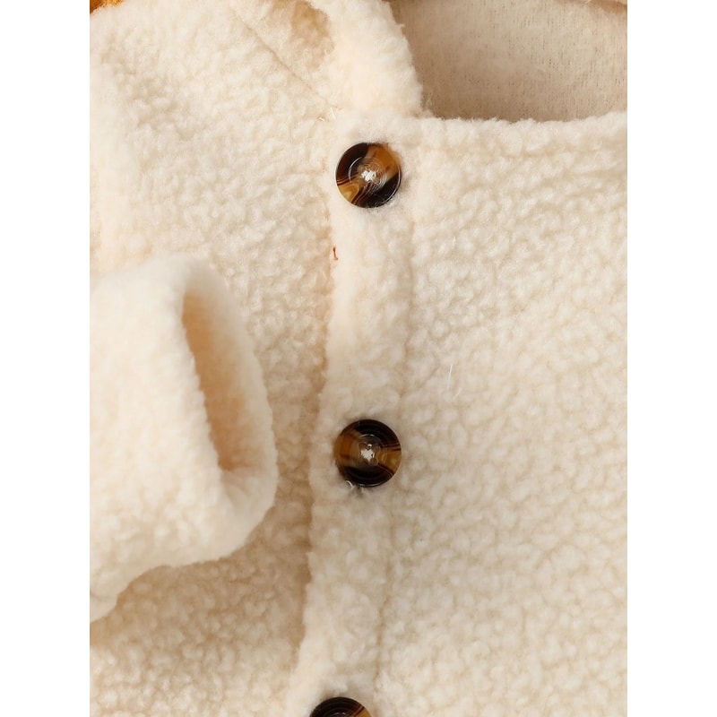 Solid Color Essential Fleece Hooded Romper 3