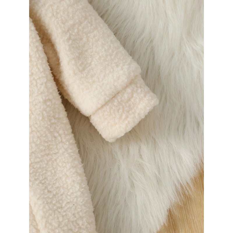 Solid Color Essential Fleece Hooded Romper 4