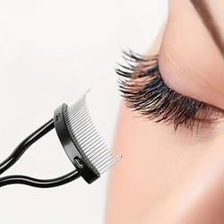 precision curved eyelash separator & comb