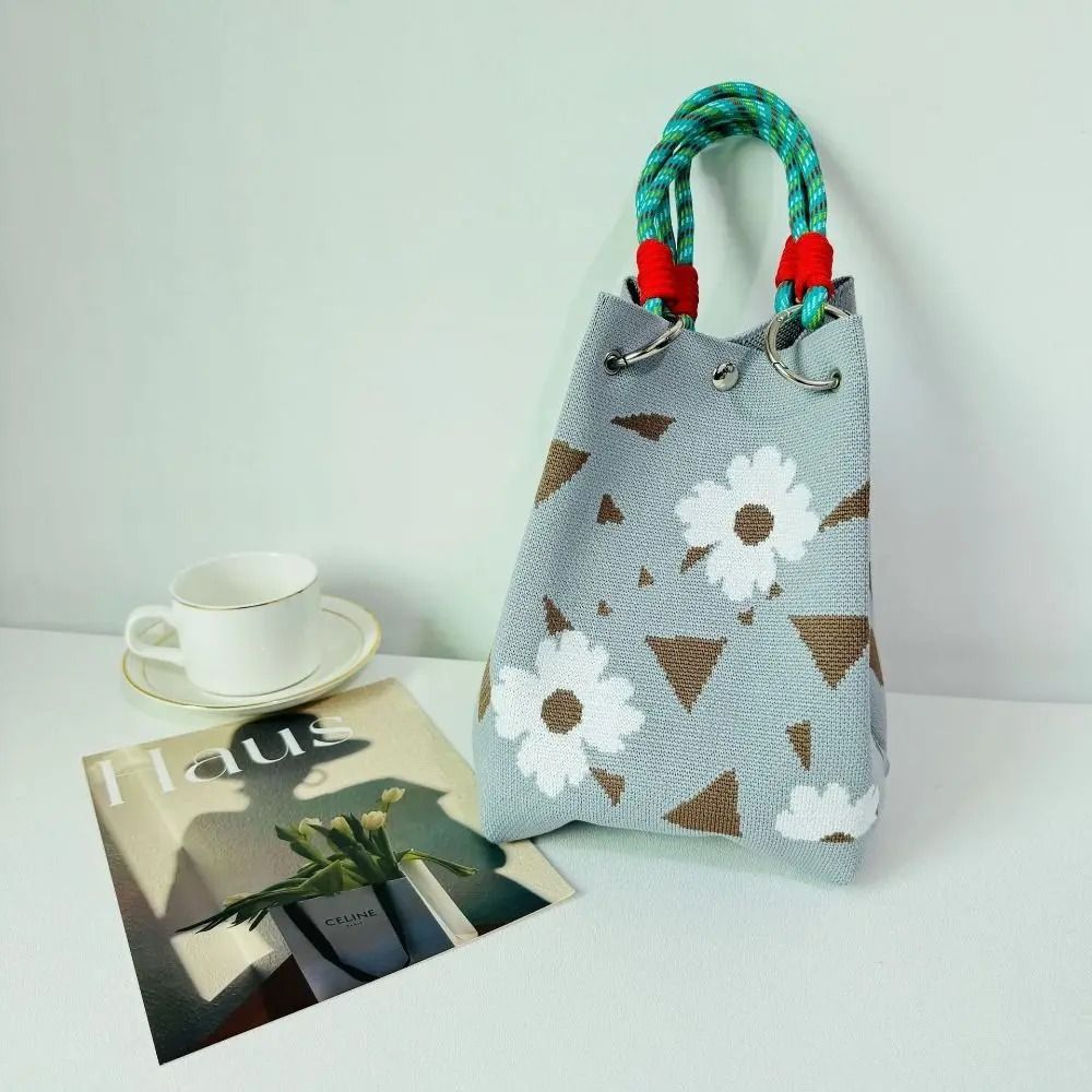 Butterfly Knitted Bucket Handbag 12