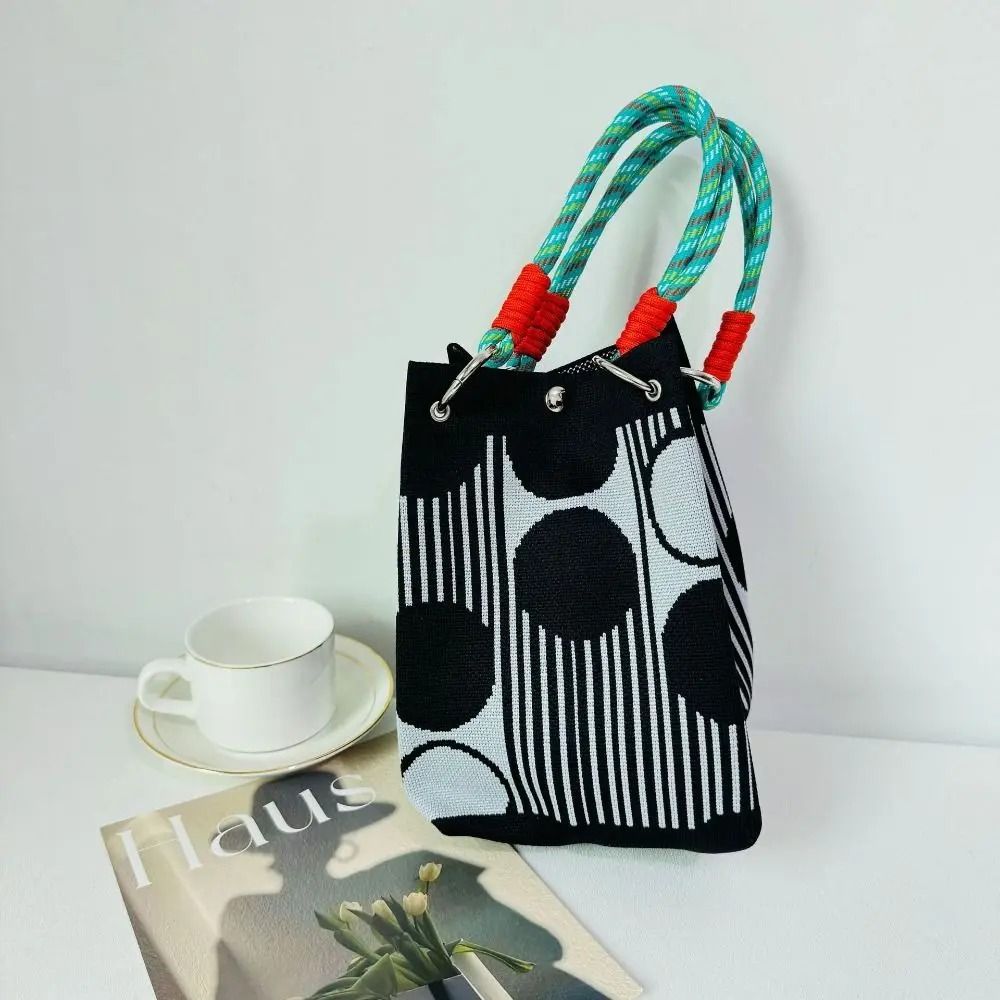 Butterfly Knitted Bucket Handbag 13