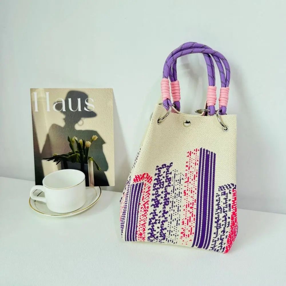 Butterfly Knitted Bucket Handbag 14