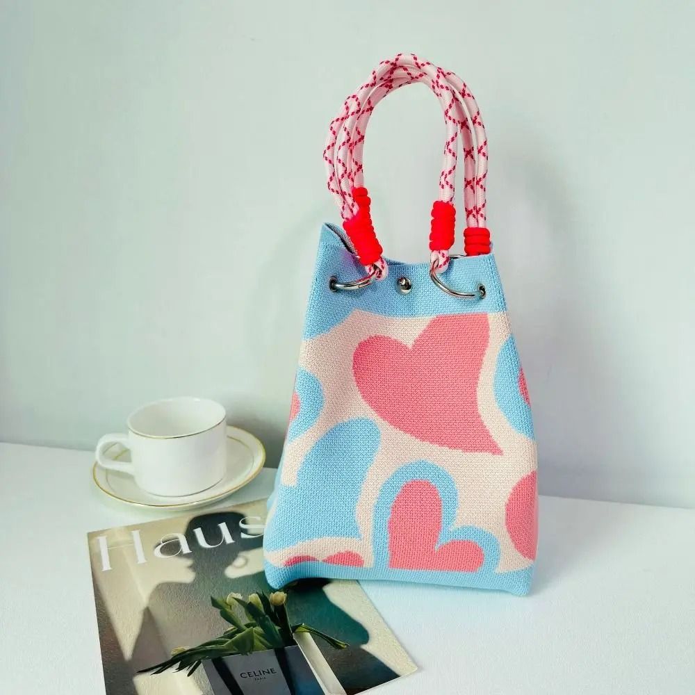 Butterfly Knitted Bucket Handbag 15