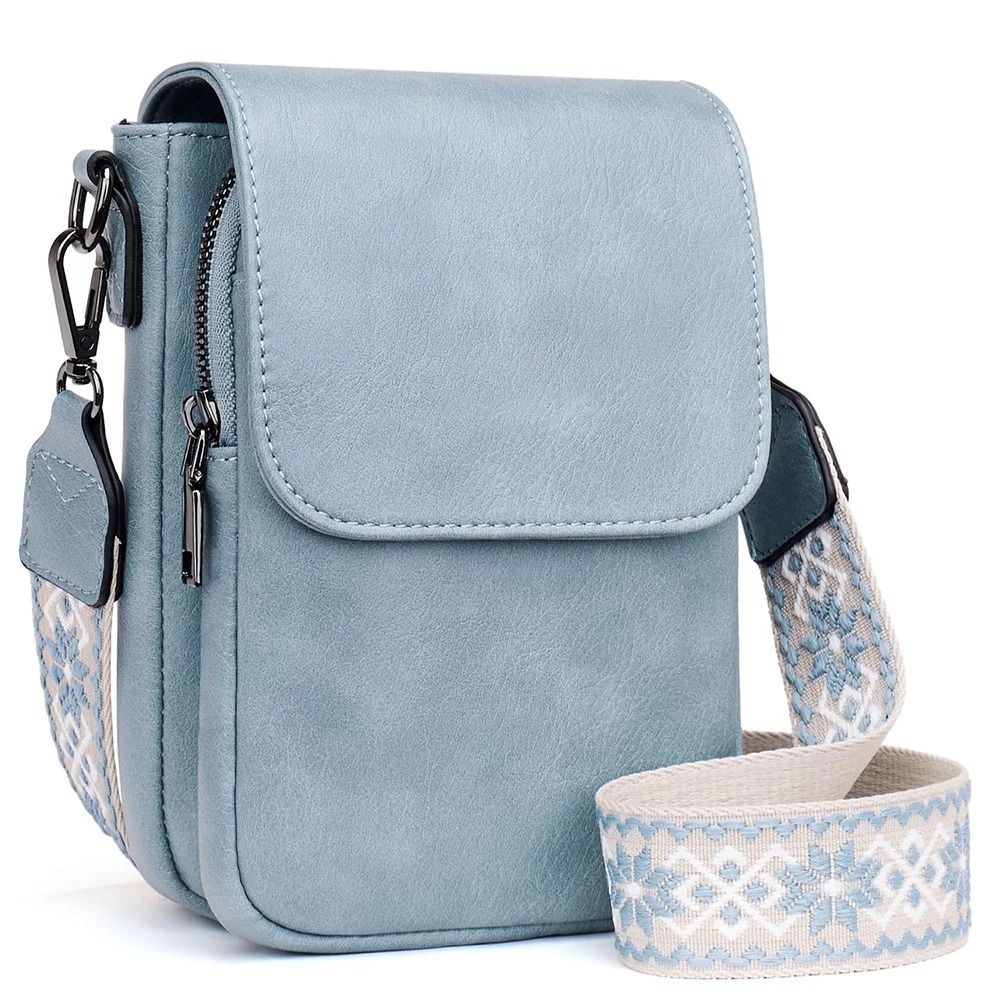 Vintage MultiCompartment Crossbody Shoulder Bag 7