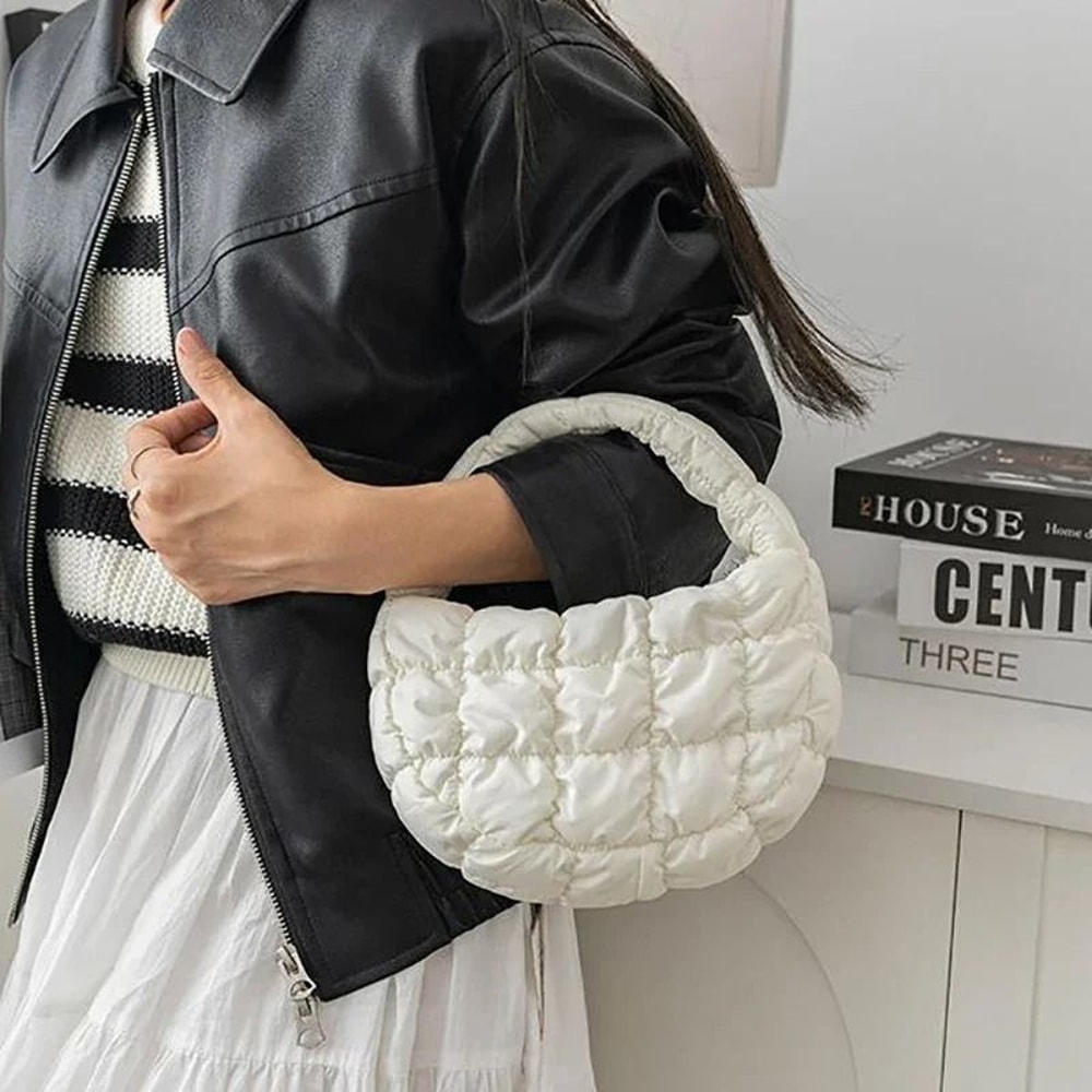 Fashion Mini Puffer Quilted Circle Handbag 4
