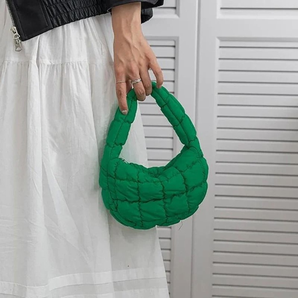 Fashion Mini Puffer Quilted Circle Handbag 9