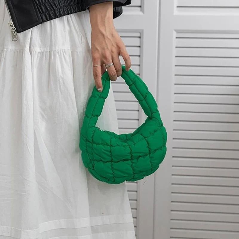 Fashion Mini Puffer Quilted Circle Handbag 9
