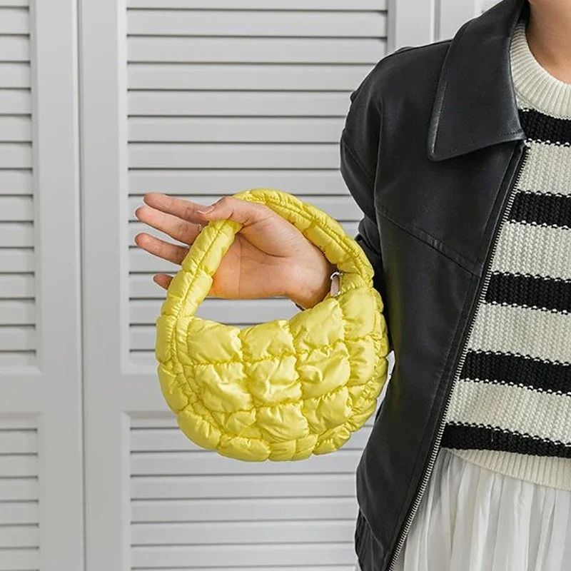 Fashion Mini Puffer Quilted Circle Handbag 11