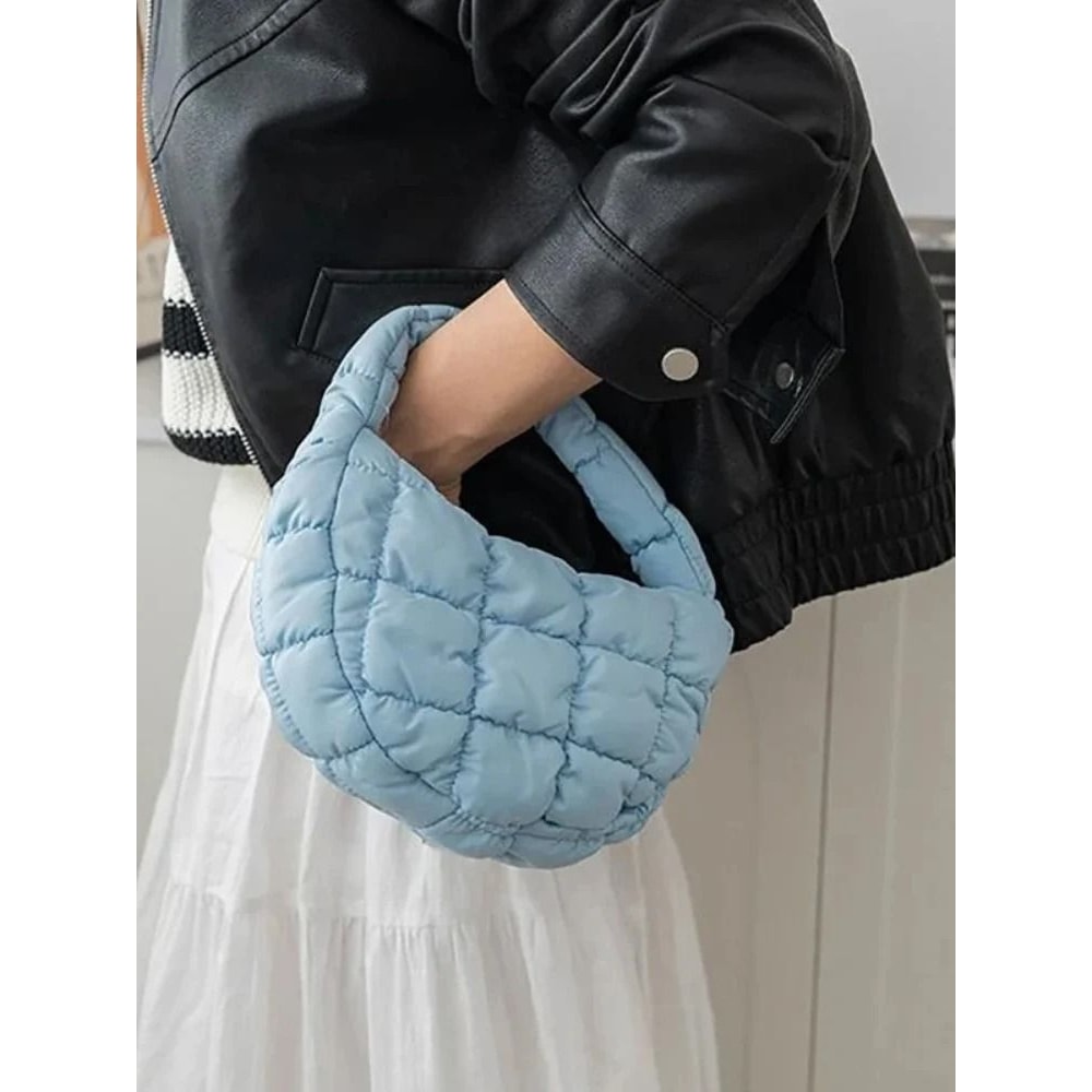 Fashion Mini Puffer Quilted Circle Handbag 8