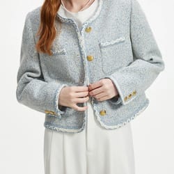 wool blend temperament tweed jacket