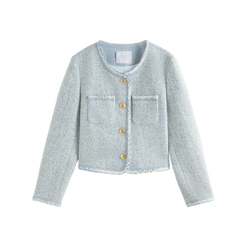 Wool Blend Temperament Tweed Jacket 4