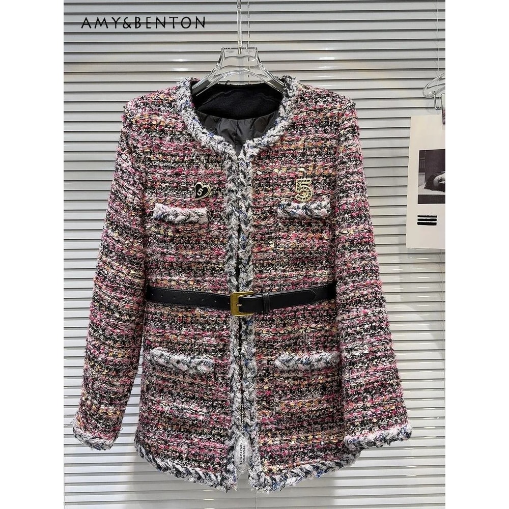 French Temperament Tweed DownLined Winter Coat 0