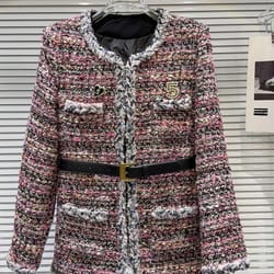 french temperament tweed down-lined winter coat